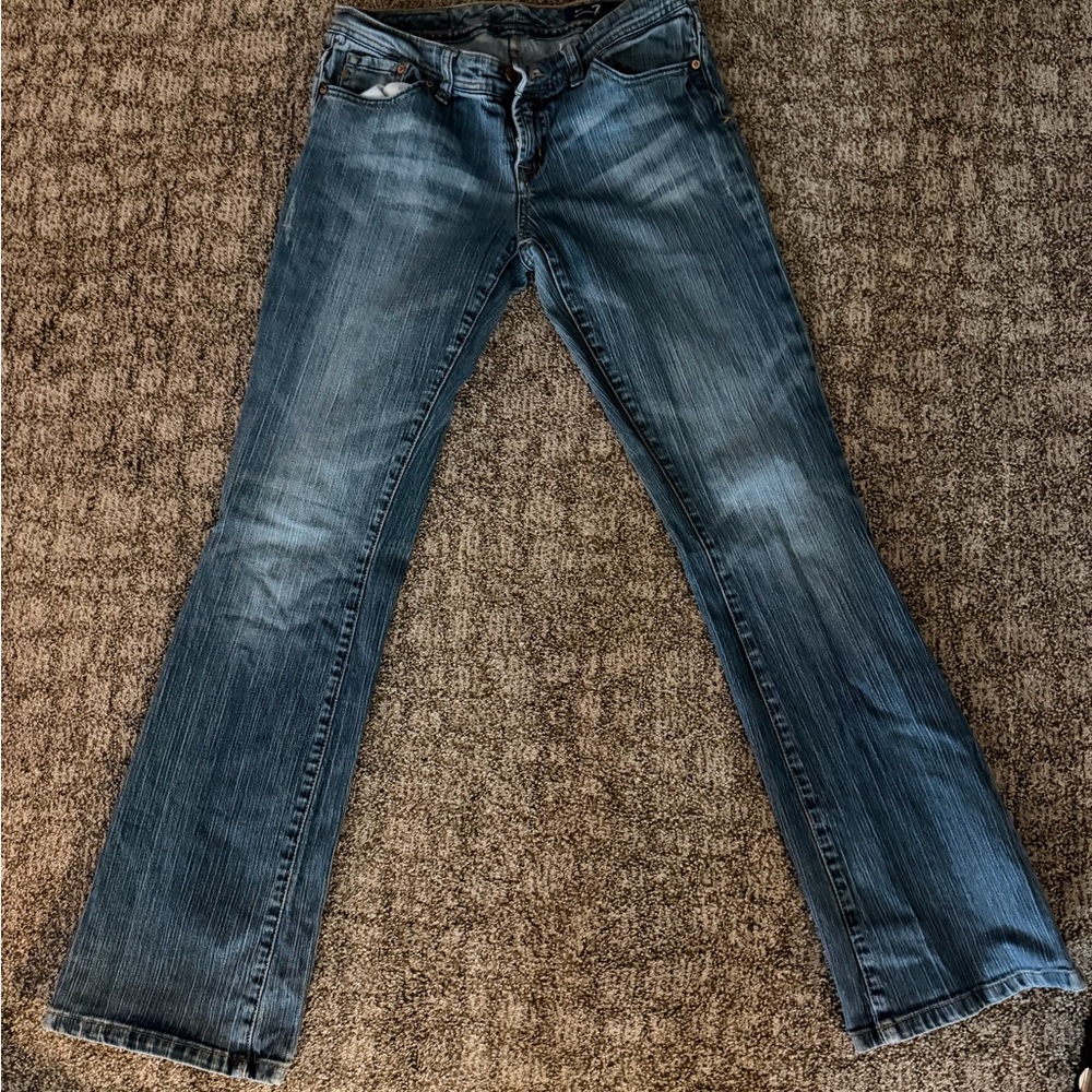 Seven7 Women's Boot Cut Jeans in Faded Blue
